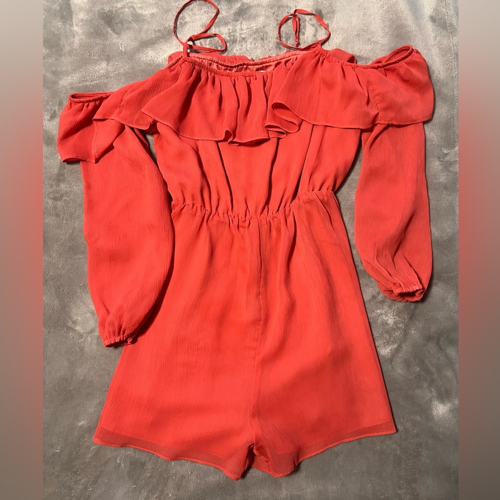 Coral Pink Romper